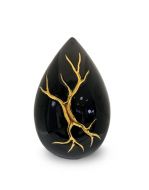 Urna para cinzas lágrima 'Kintsugi' preto