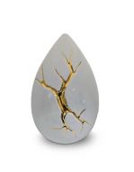 Urna para cinzas lágrima 'Kintsugi' branco