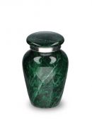 Pequena urna funerária 'Elegance' com efeito pedra natural verde
