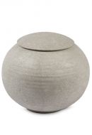 Urna funerária em porcelana 'Sfera' beige escuro
