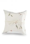 Pequena urna funerária biodegradável para o mar com motivo floral